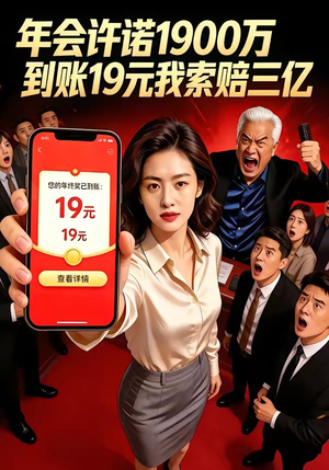 年会许诺1900万，到账19元我索赔三亿（75集）爆款短剧追不停